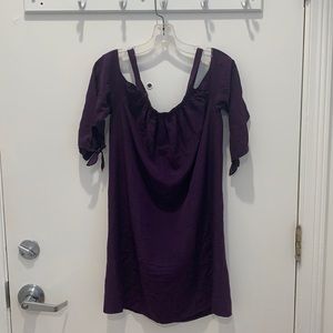 Silk Cold Shoulder Dress